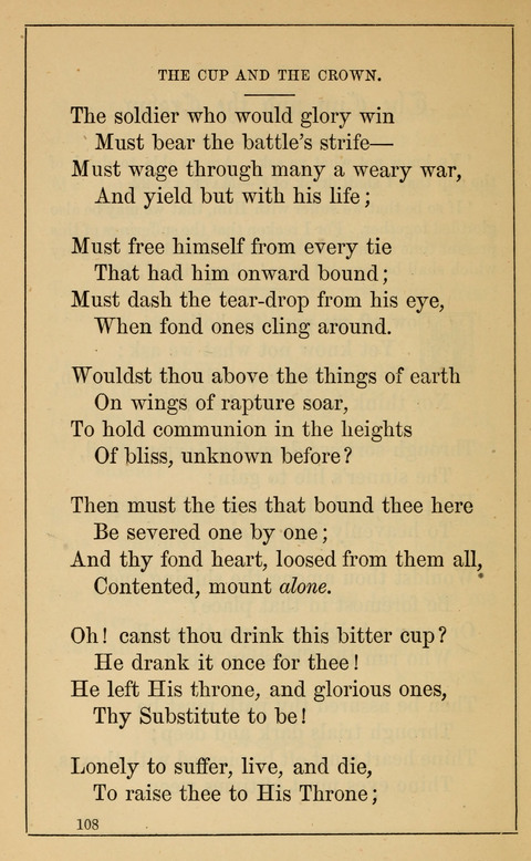 One Hundred Choice Hymns: in large type page 108