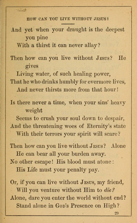 One Hundred Choice Hymns: in large type page 29