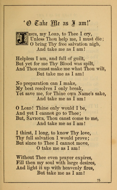 One Hundred Choice Hymns: in large type page 75