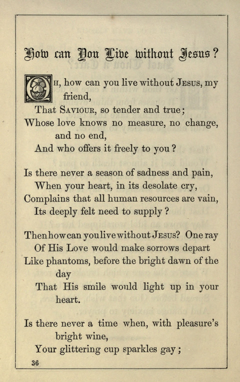 One Hundred Choice Hymns: in large type page 36