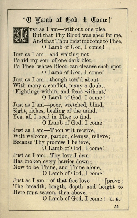 One Hundred Choice Hymns: in large type page 55