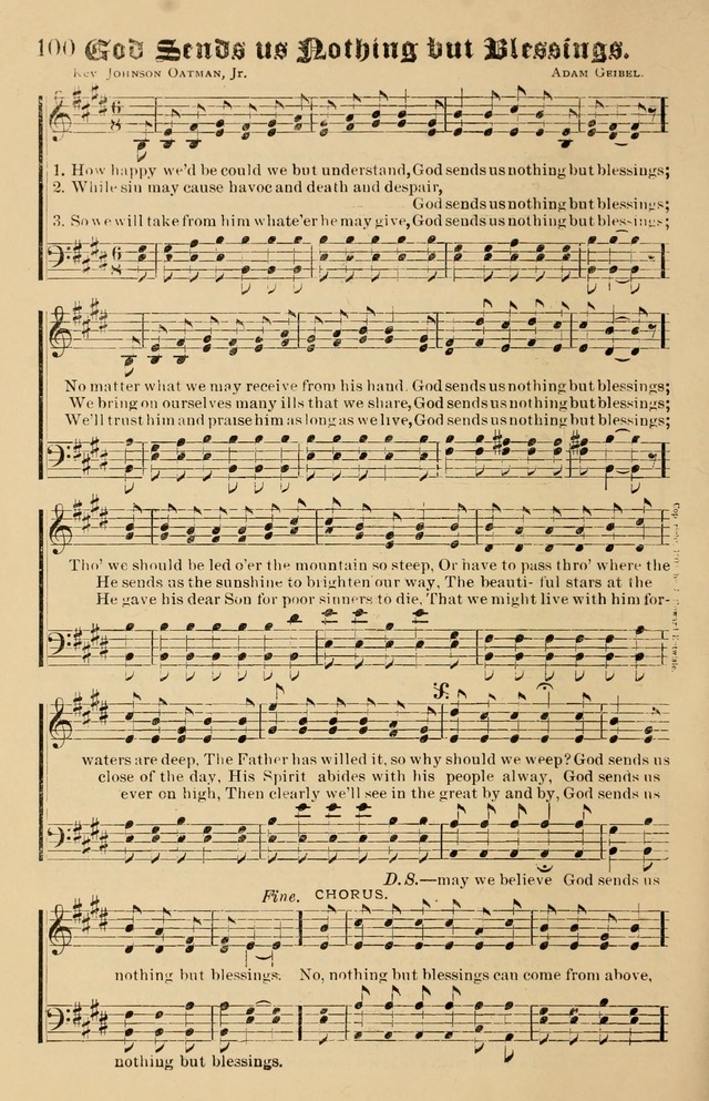 Our Hymns: compiled for use in the services of the Baptist Temple page 100