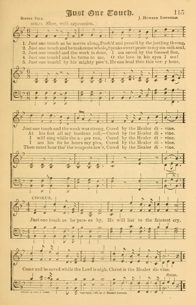 Our Hymns: compiled for use in the services of the Baptist Temple page 115