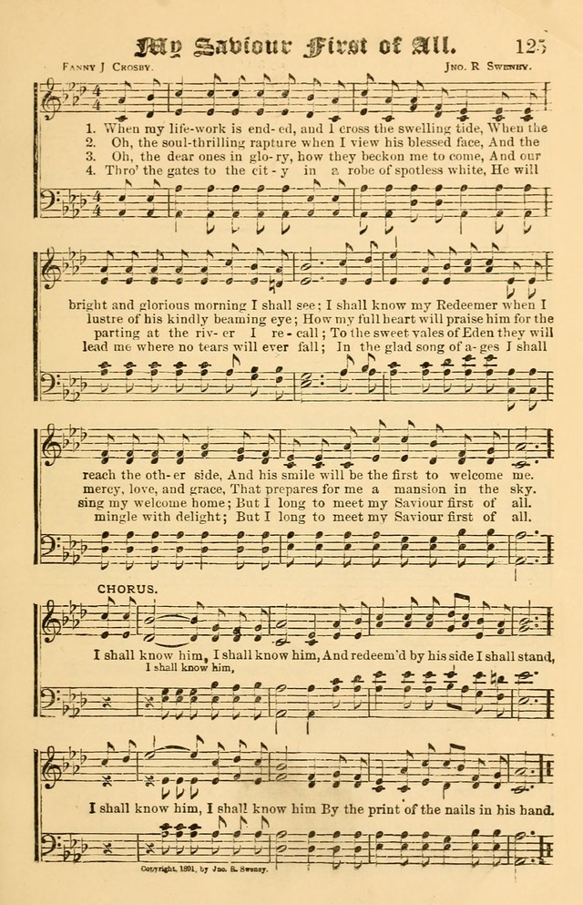 Our Hymns: compiled for use in the services of the Baptist Temple page 125