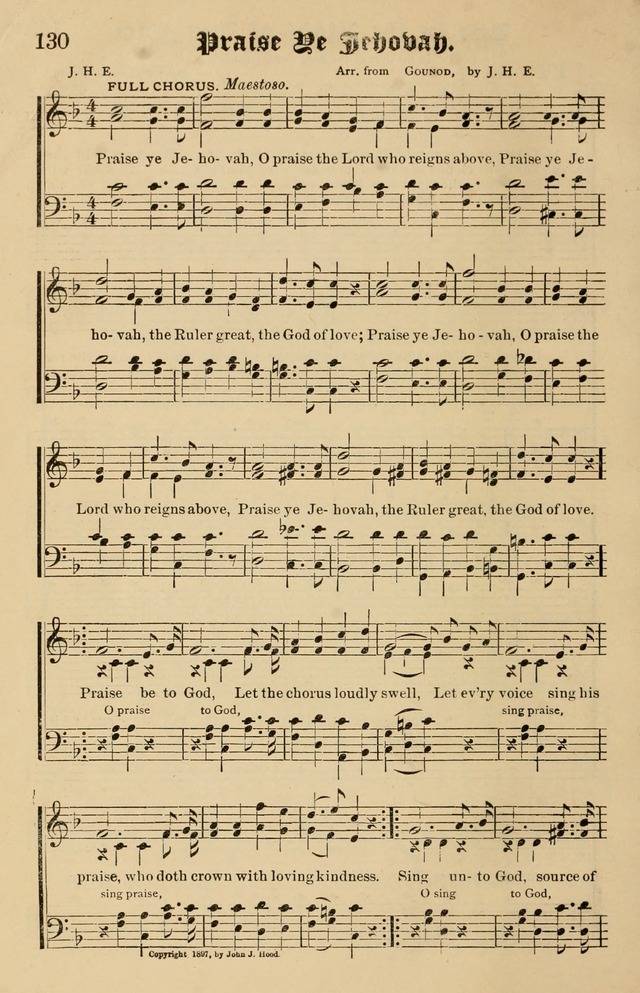 Our Hymns: compiled for use in the services of the Baptist Temple page 130