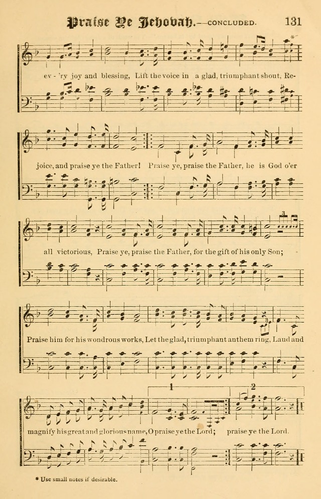 Our Hymns: compiled for use in the services of the Baptist Temple page 131