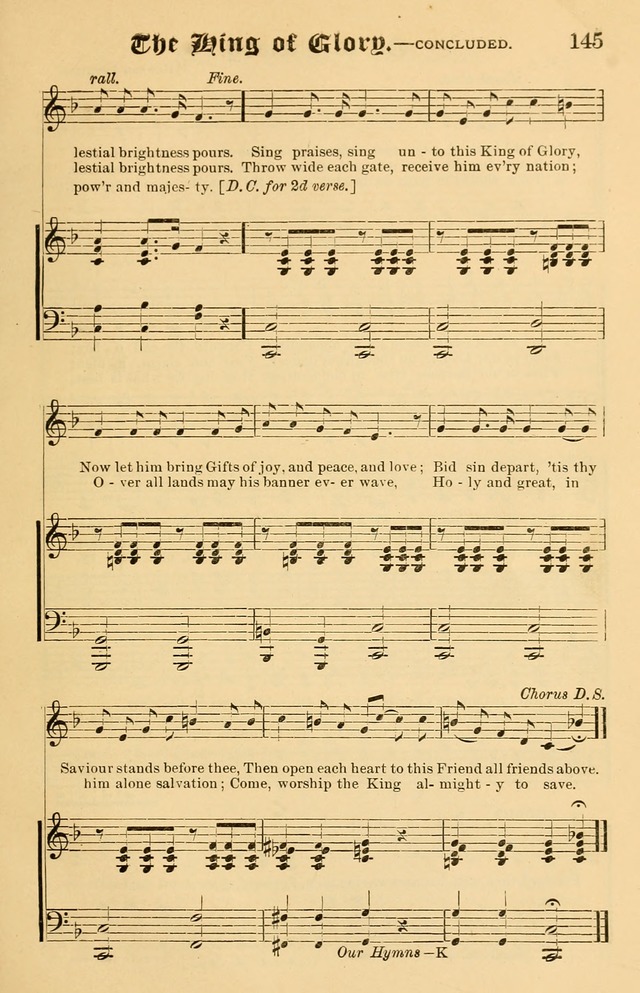 Our Hymns: compiled for use in the services of the Baptist Temple page 145