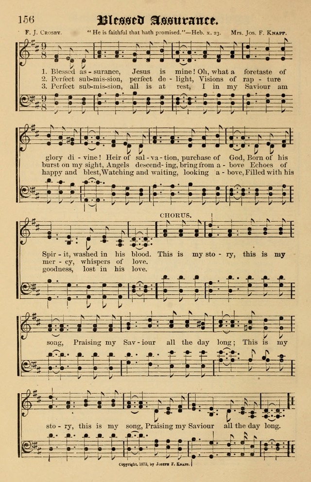 Our Hymns: compiled for use in the services of the Baptist Temple page 156