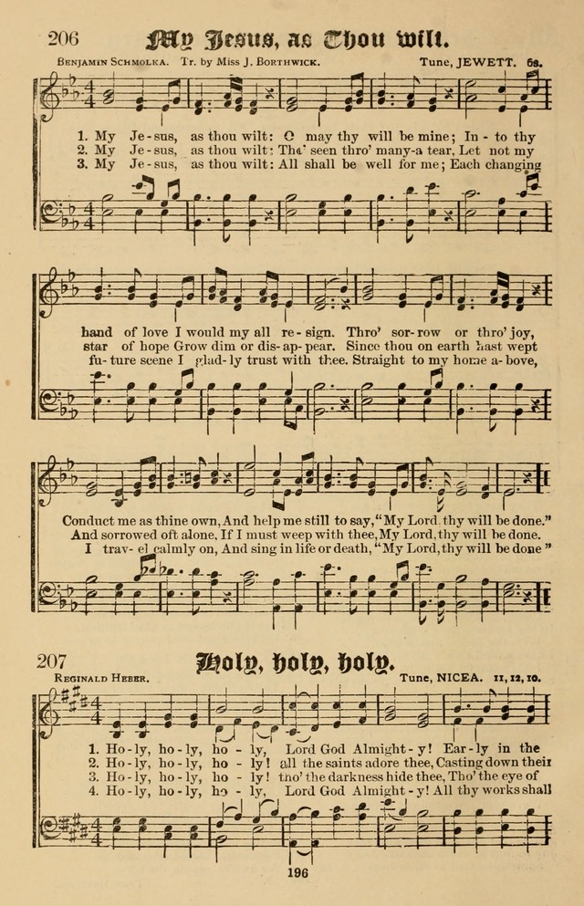Our Hymns: compiled for use in the services of the Baptist Temple page 196