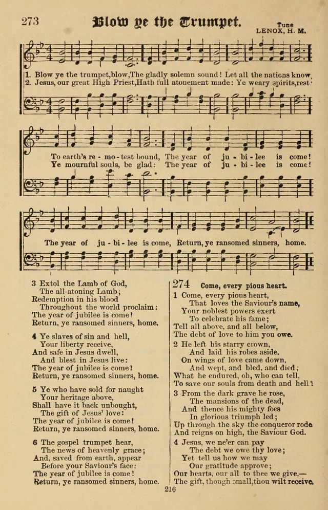 Our Hymns: compiled for use in the services of the Baptist Temple page 216