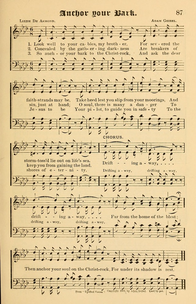 Our Hymns: compiled for use in the services of the Baptist Temple page 87