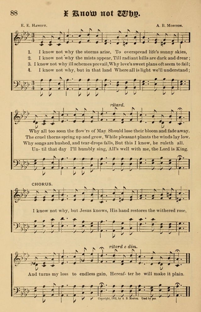 Our Hymns: compiled for use in the services of the Baptist Temple page 88