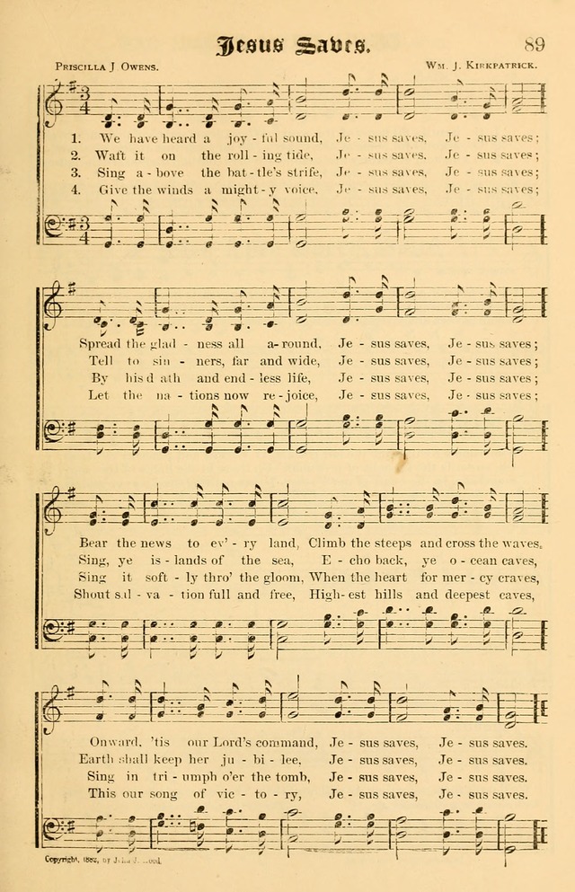 Our Hymns: compiled for use in the services of the Baptist Temple page 89