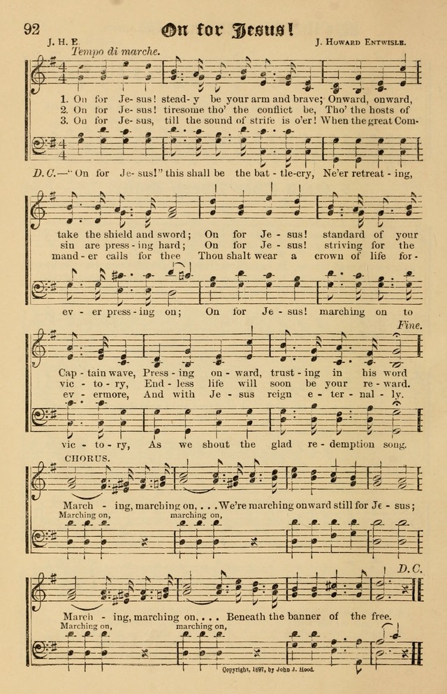 Our Hymns: compiled for use in the services of the Baptist Temple page 92