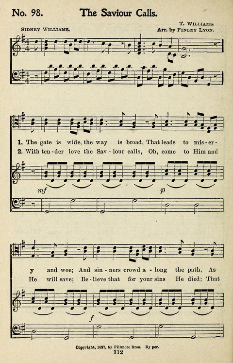 One Hundred Gospel Hymns: for male voices page 110