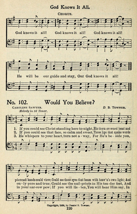 One Hundred Gospel Hymns: for male voices page 118