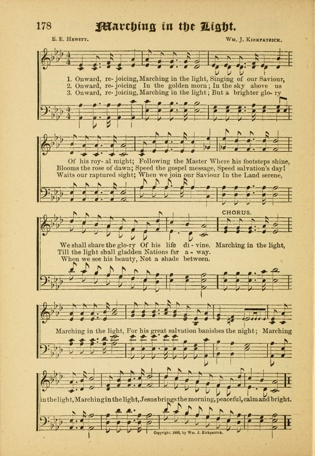 Our Praise in Song: a collection of hymns and sacred melodies, adapted for use by Sunday schools, Endeavor societies, Epworth Leagues, evangelists, pastors, choristers, etc. page 178