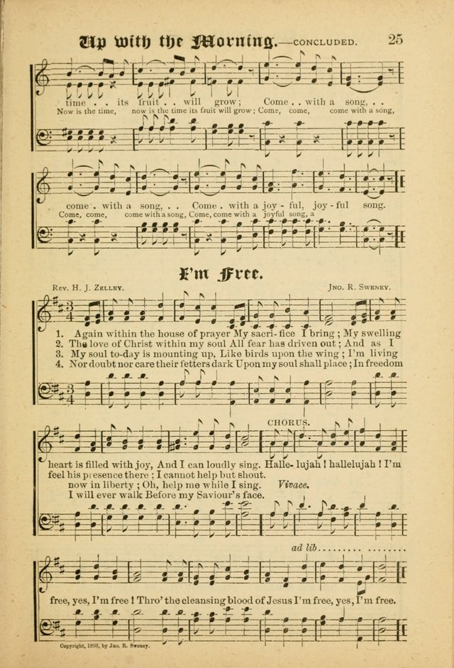 Our Praise in Song: a collection of hymns and sacred melodies, adapted for use by Sunday schools, Endeavor societies, Epworth Leagues, evangelists, pastors, choristers, etc. page 25