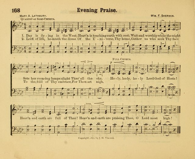 Our Song Book: a collection of songs selected and edited expressly for the Sunday School of the First Baptist Peddie Memorial Church, Newark, N. J. page 167