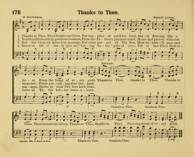 Our Song Book: a collection of songs selected and edited expressly for the Sunday School of the First Baptist Peddie Memorial Church, Newark, N. J. page 175