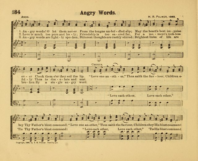 Our Song Book: a collection of songs selected and edited expressly for the Sunday School of the First Baptist Peddie Memorial Church, Newark, N. J. page 183