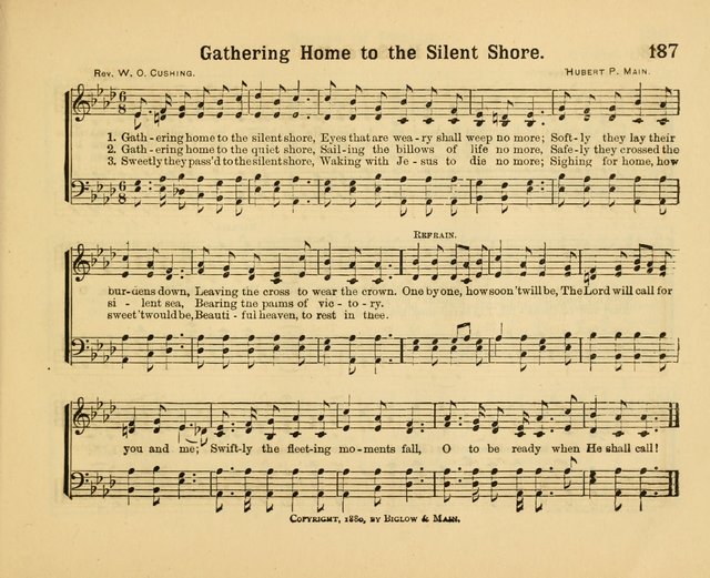 Our Song Book: a collection of songs selected and edited expressly for the Sunday School of the First Baptist Peddie Memorial Church, Newark, N. J. page 186