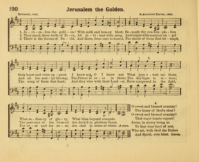 Our Song Book: a collection of songs selected and edited expressly for the Sunday School of the First Baptist Peddie Memorial Church, Newark, N. J. page 189