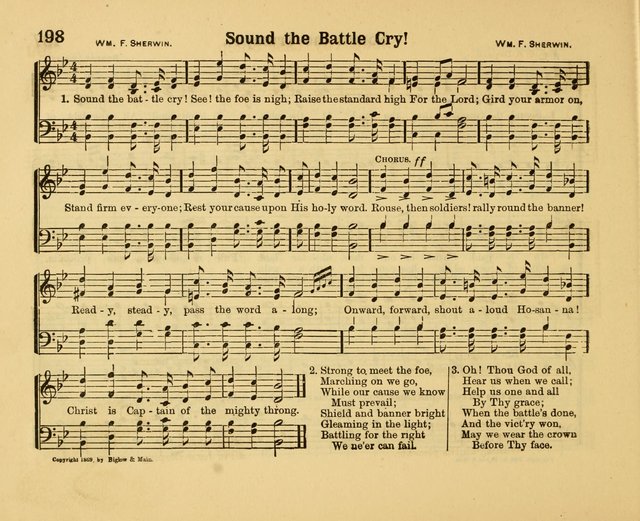 Our Song Book: a collection of songs selected and edited expressly for the Sunday School of the First Baptist Peddie Memorial Church, Newark, N. J. page 197