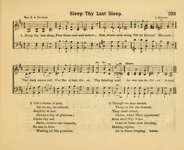 Our Song Book: a collection of songs selected and edited expressly for the Sunday School of the First Baptist Peddie Memorial Church, Newark, N. J. page 198