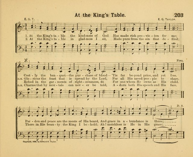 Our Song Book: a collection of songs selected and edited expressly for the Sunday School of the First Baptist Peddie Memorial Church, Newark, N. J. page 202