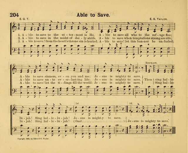 Our Song Book: a collection of songs selected and edited expressly for the Sunday School of the First Baptist Peddie Memorial Church, Newark, N. J. page 203