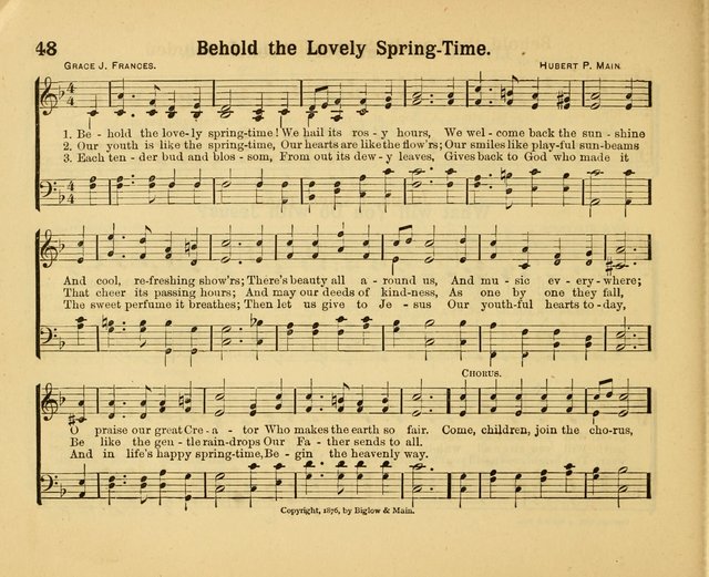 Our Song Book: a collection of songs selected and edited expressly for the Sunday School of the First Baptist Peddie Memorial Church, Newark, N. J. page 47