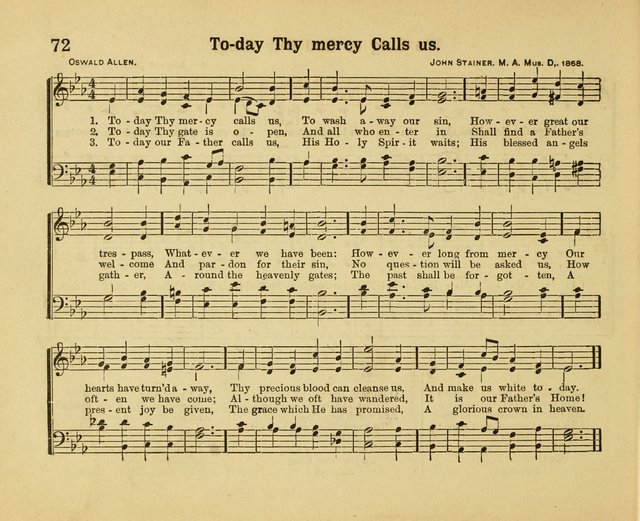 Our Song Book: a collection of songs selected and edited expressly for the Sunday School of the First Baptist Peddie Memorial Church, Newark, N. J. page 71