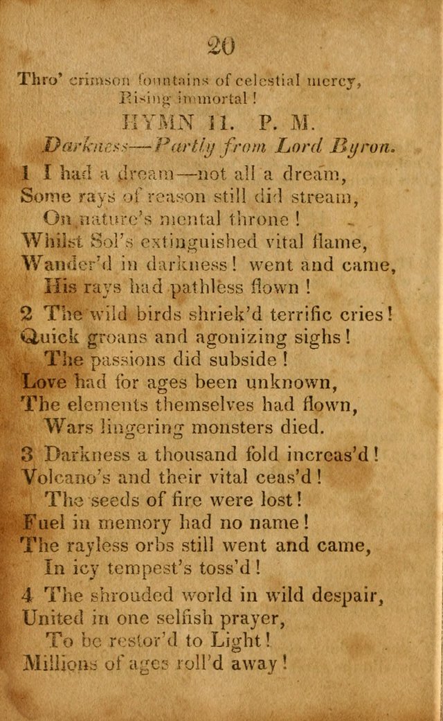 Original and Select Hymns, and Sacred Pindoric Odes., few of which have ever been published (1st. ed.) page 20