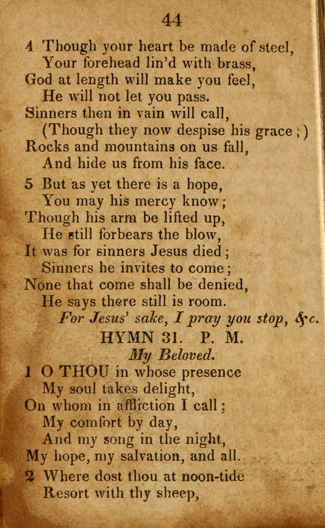 Original and Select Hymns, and Sacred Pindoric Odes., few of which have ever been published (1st. ed.) page 44