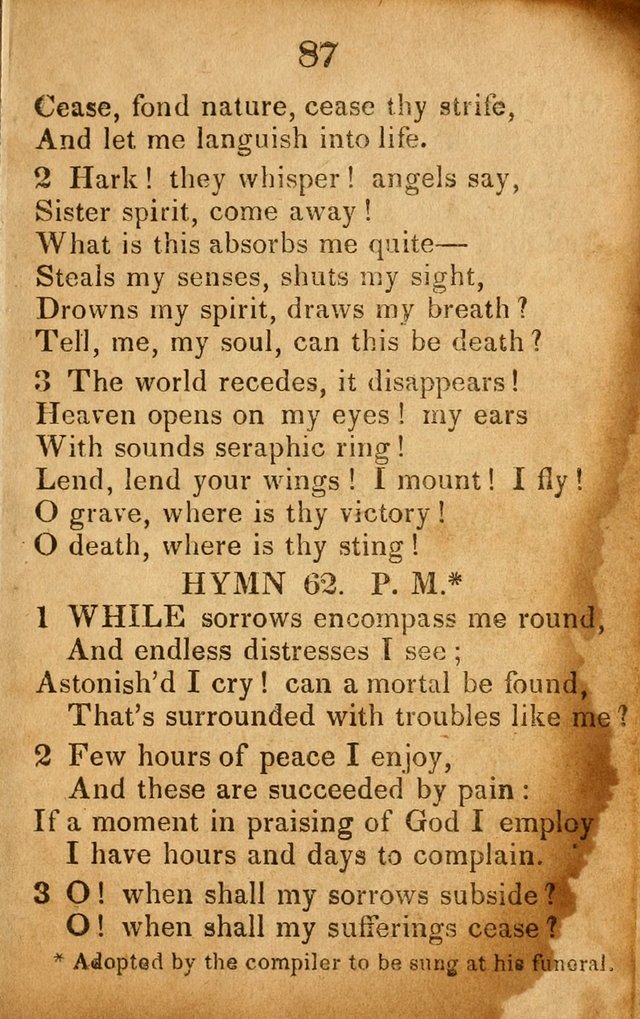 Original and Select Hymns, and Sacred Pindoric Odes., few of which have ever been published (1st. ed.) page 89