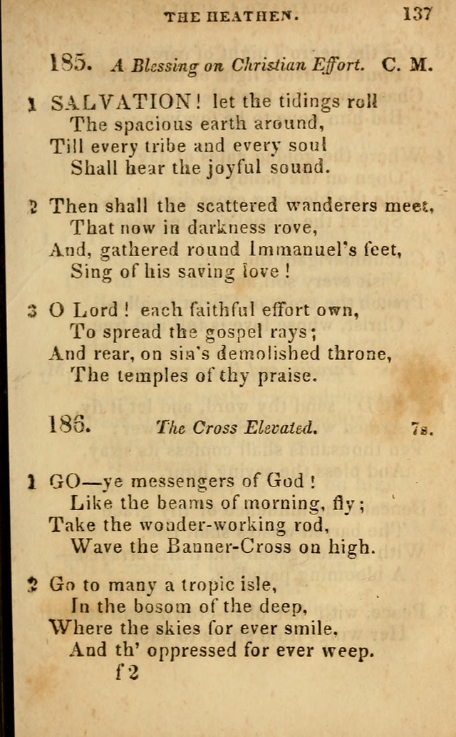 Oberlin social & sabbath school hymn book page 137