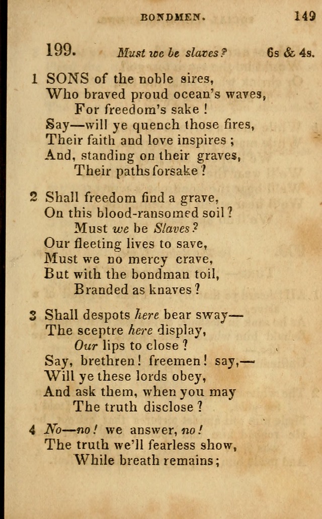 Oberlin social & sabbath school hymn book page 149