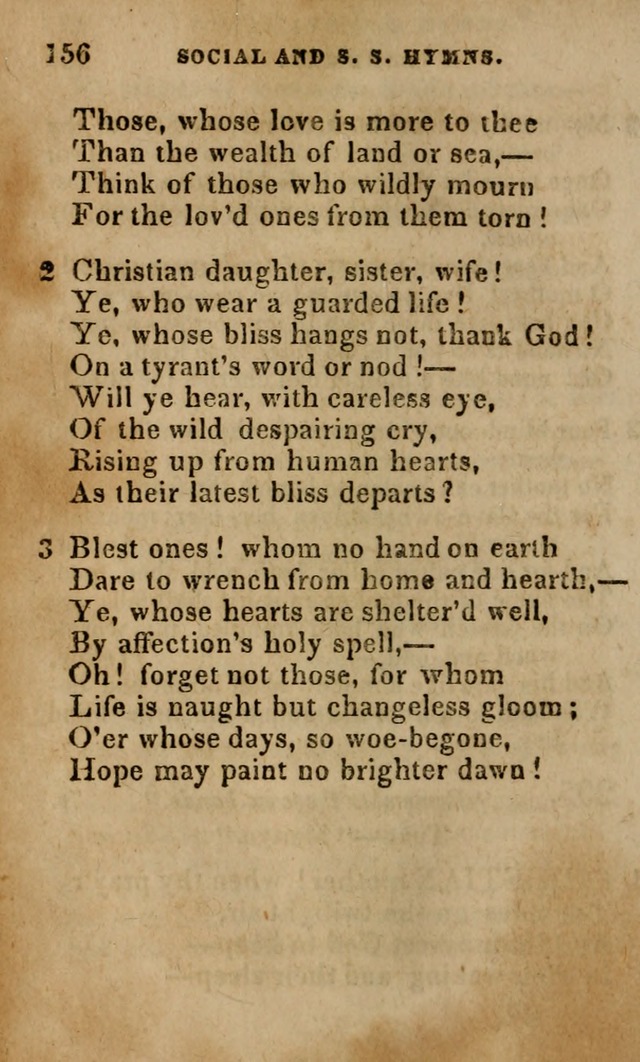 Oberlin social & sabbath school hymn book page 156