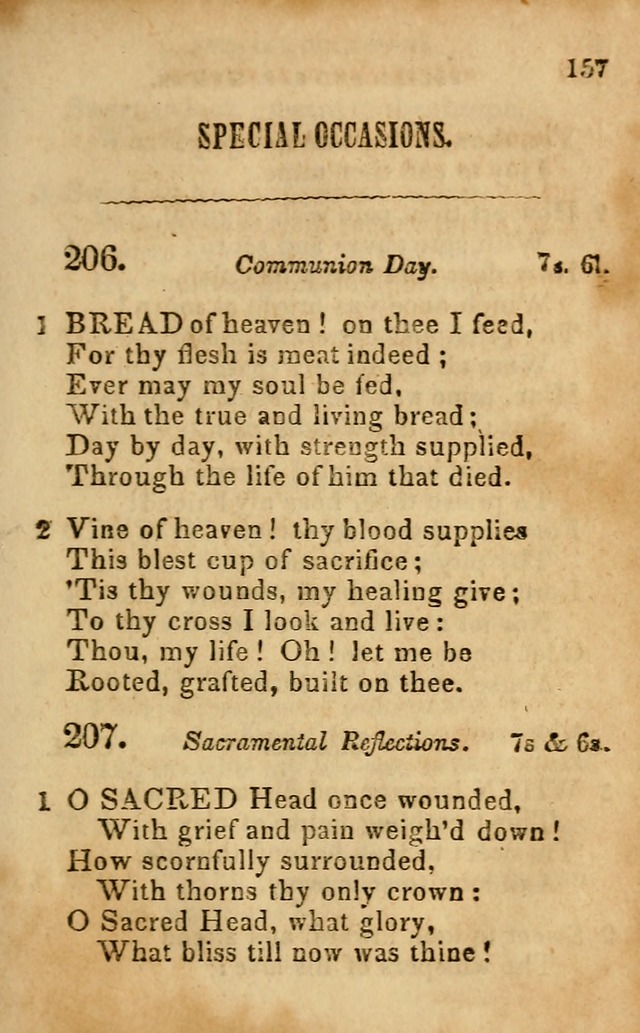 Oberlin social & sabbath school hymn book page 157