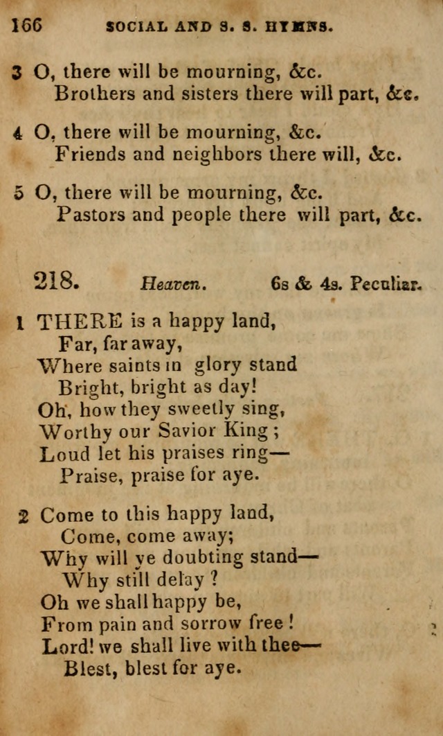 Oberlin social & sabbath school hymn book page 166