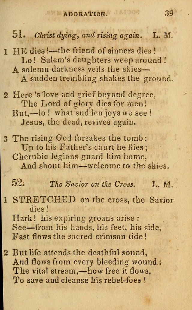 Oberlin social & sabbath school hymn book page 39