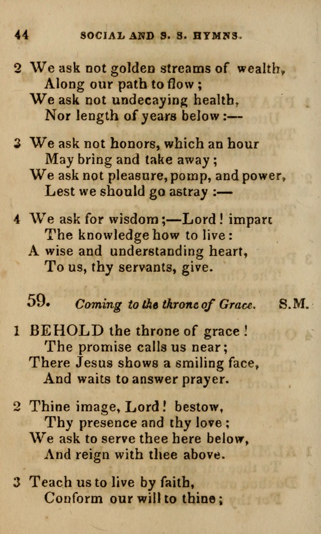 Oberlin social & sabbath school hymn book page 44