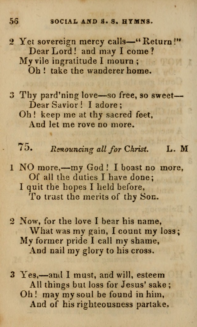 Oberlin social & sabbath school hymn book page 56