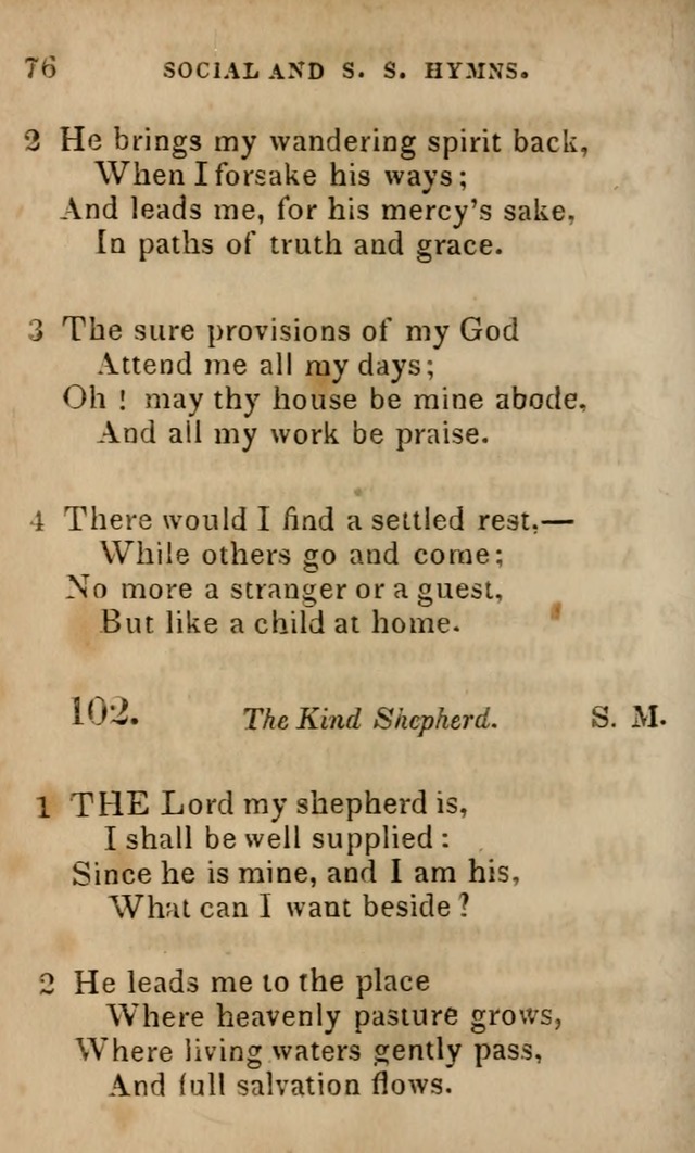 Oberlin social & sabbath school hymn book page 76