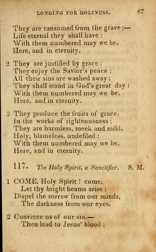 Oberlin social & sabbath school hymn book page 87