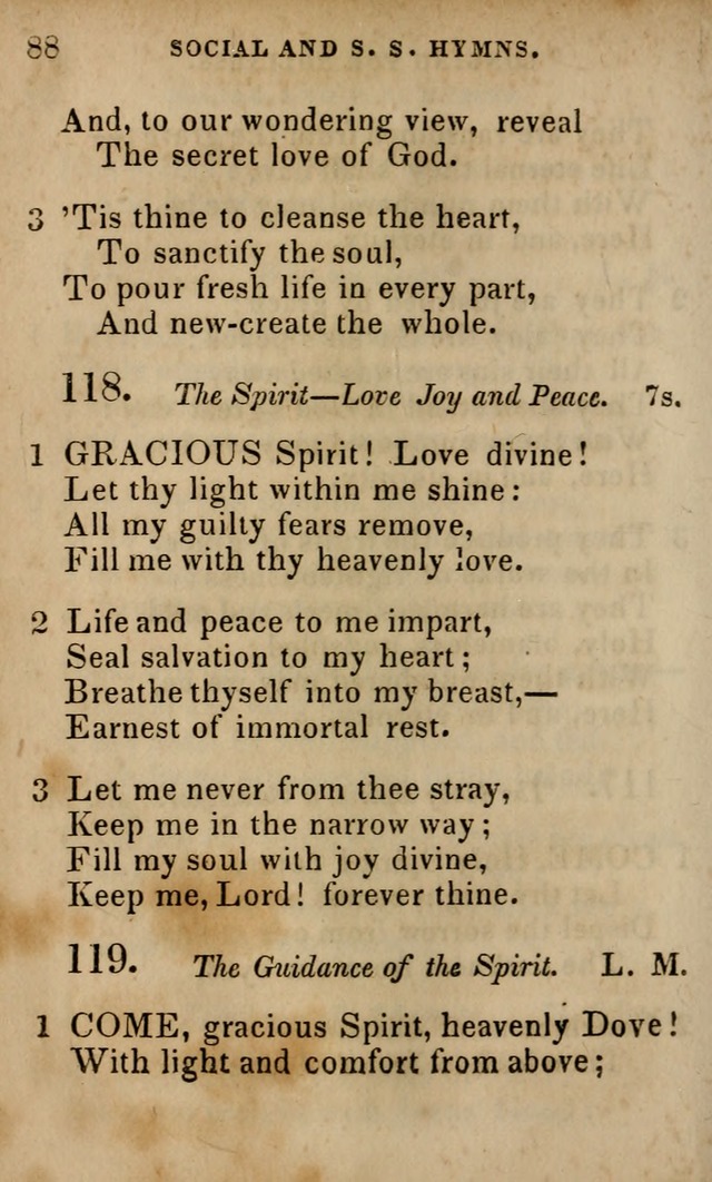 Oberlin social & sabbath school hymn book page 88