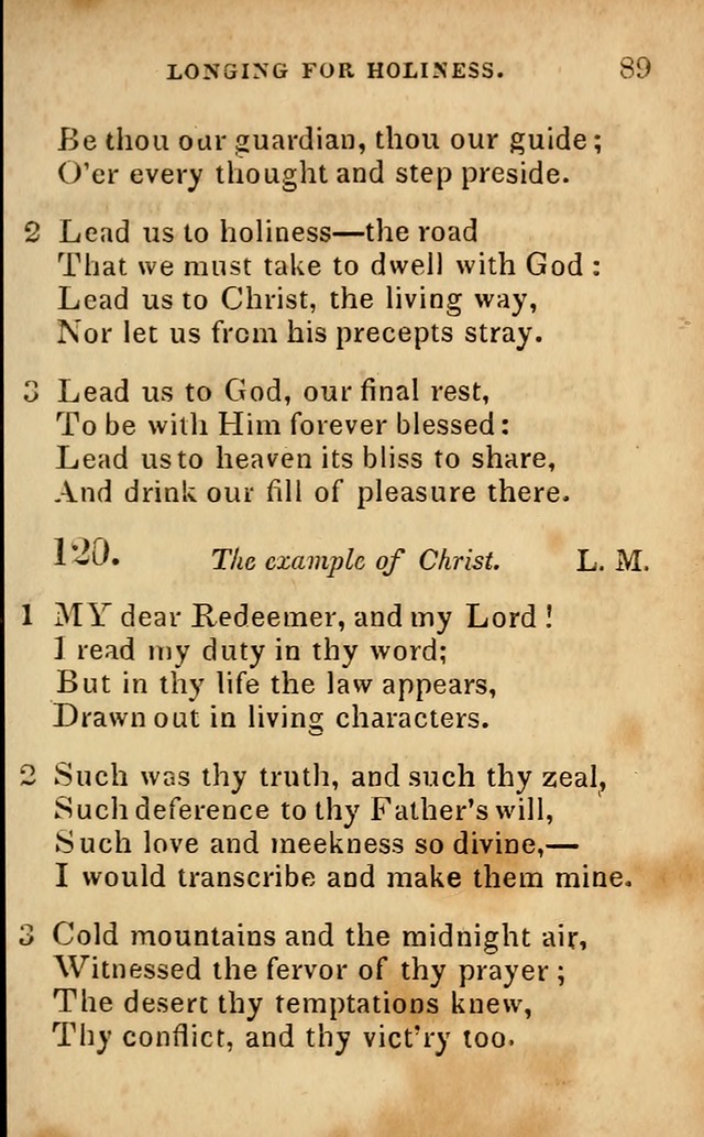 Oberlin social & sabbath school hymn book page 89