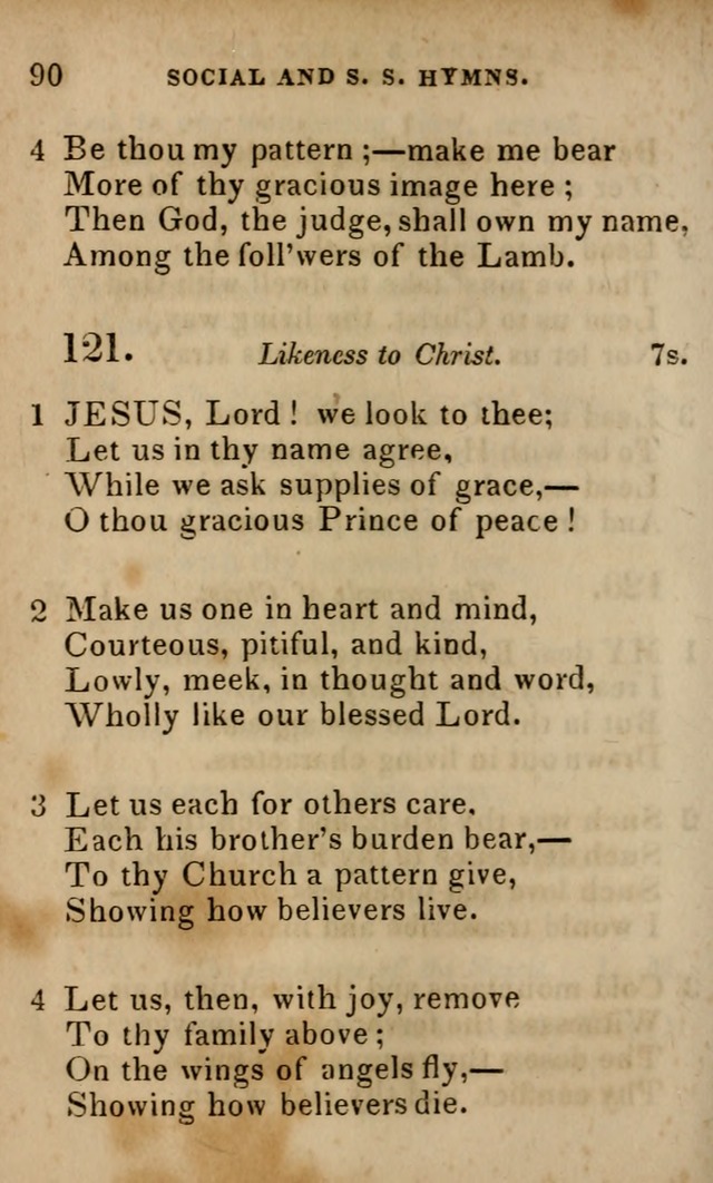 Oberlin social & sabbath school hymn book page 90