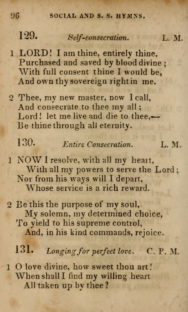 Oberlin social & sabbath school hymn book page 96